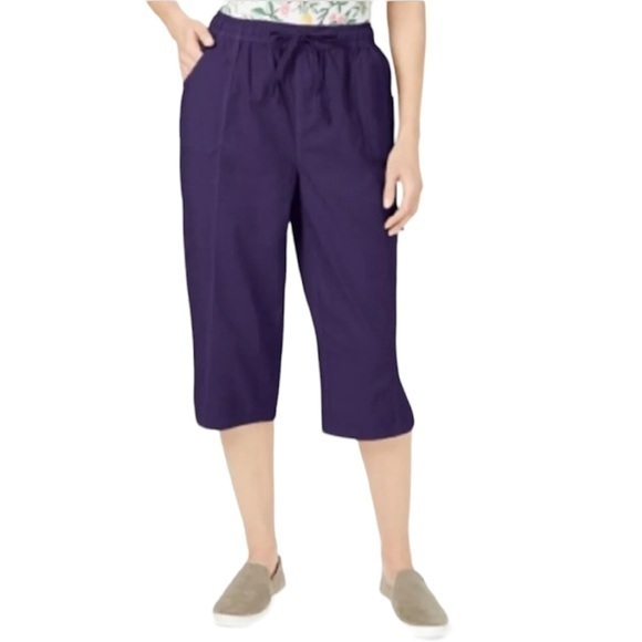 Karen Scott Petite EDNA Cotton Capri - Picture 1 of 7
